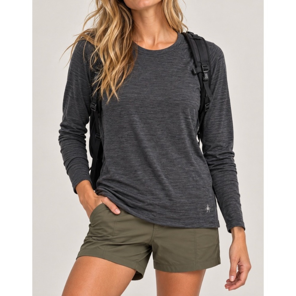 Smartwool Merino 250 Base Layer Crew Top Womens XL Gray Long Sleeve SW016369